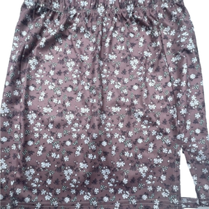 Shein pink floral juniors mini skirt 100% polyester satin-like feel XS